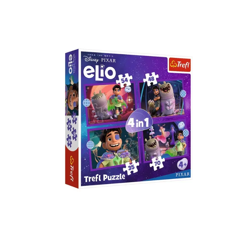 Trefl Puzzle 4v1 pozemské mise Elio / Disney