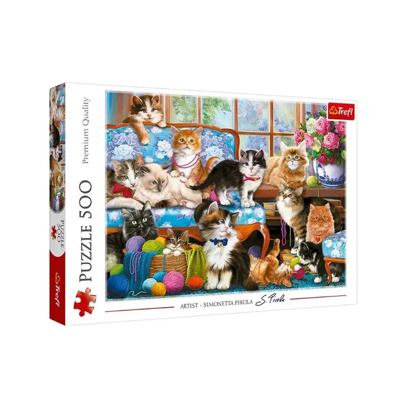Kočičí rodinka,Kočičí rodinka - puzzle z kategorie Zvieratá
