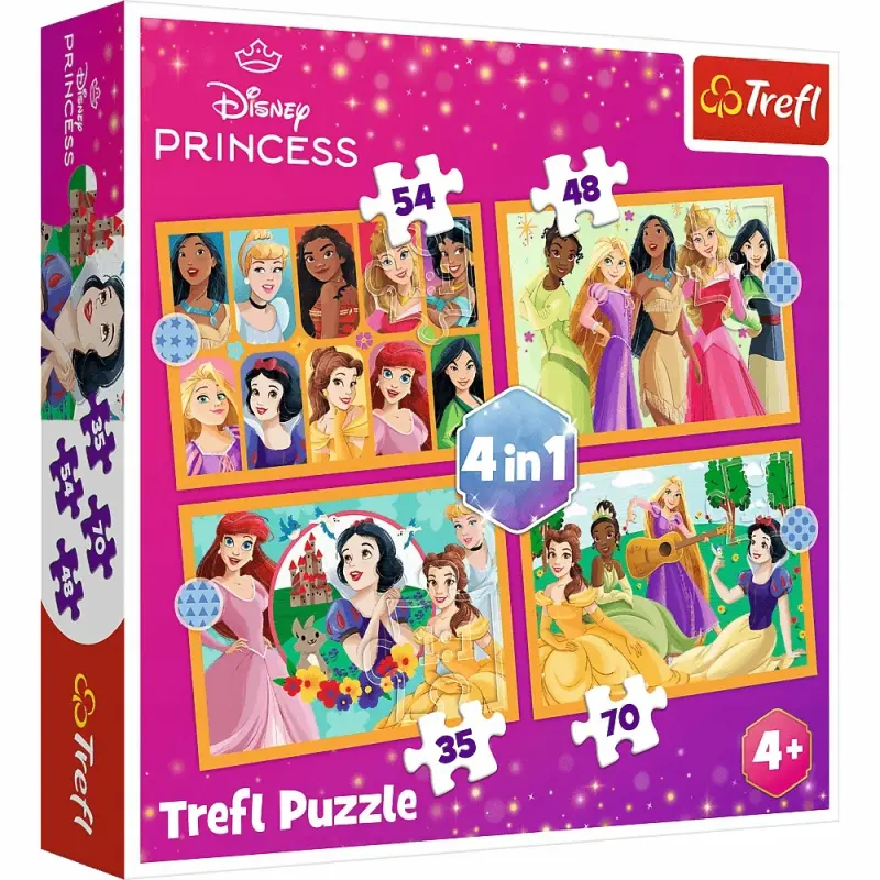 Trefl 34651 puzzle 4v1 pohádkové příběhy