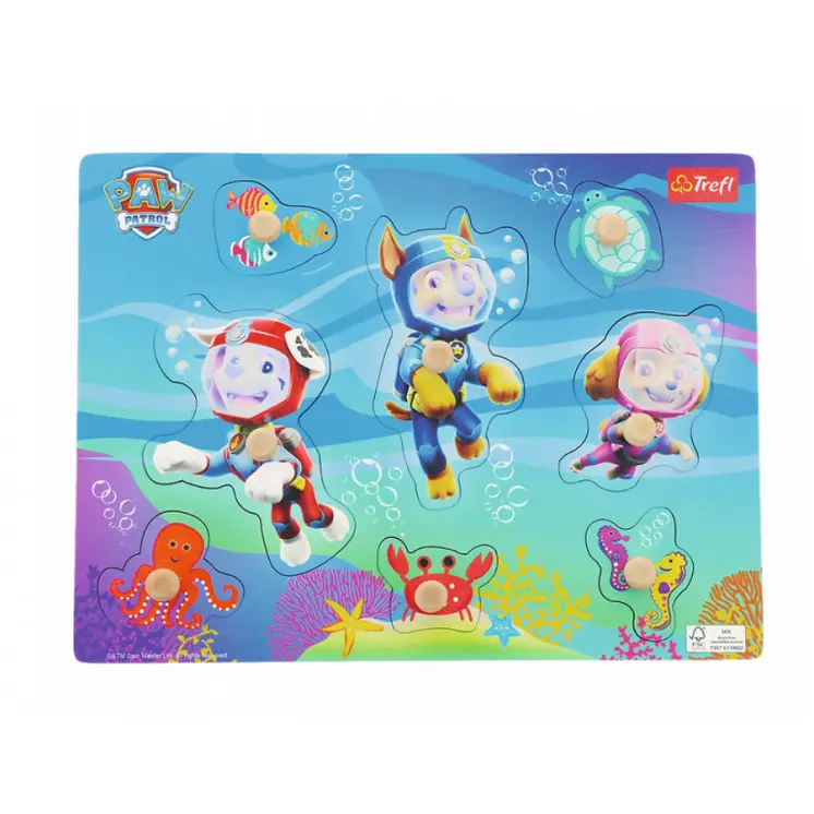 Trefl Dřevěná hračka Puzzle Tlapková patrola pod vodou