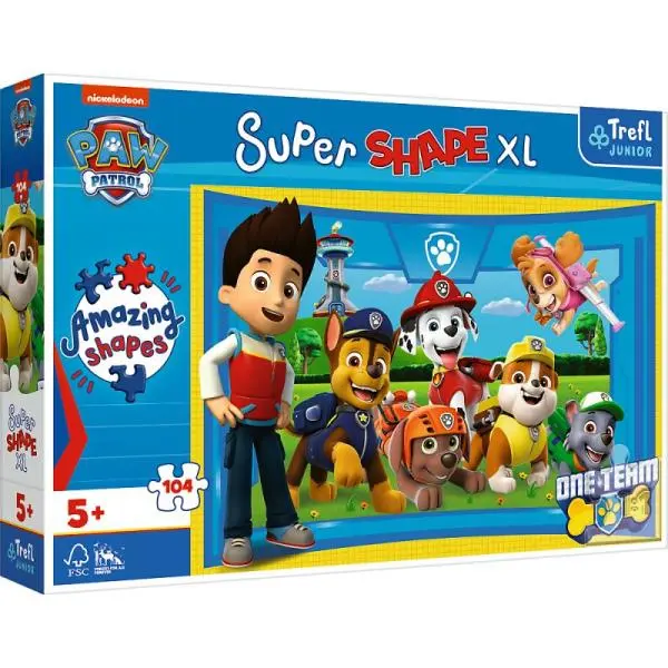 Puzzle 104 XL Super Shape Přátelé štěňat Tlapková patrola/ Paw patrol