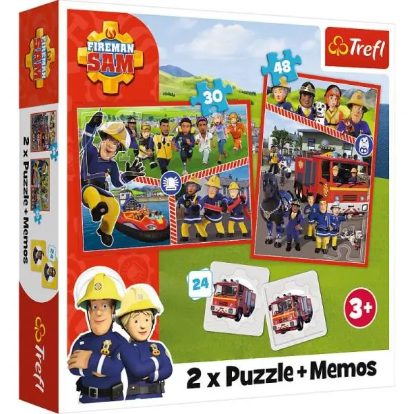 Trefl Puzzle 2v1 + poznámky Fireman Sam's Team 93334