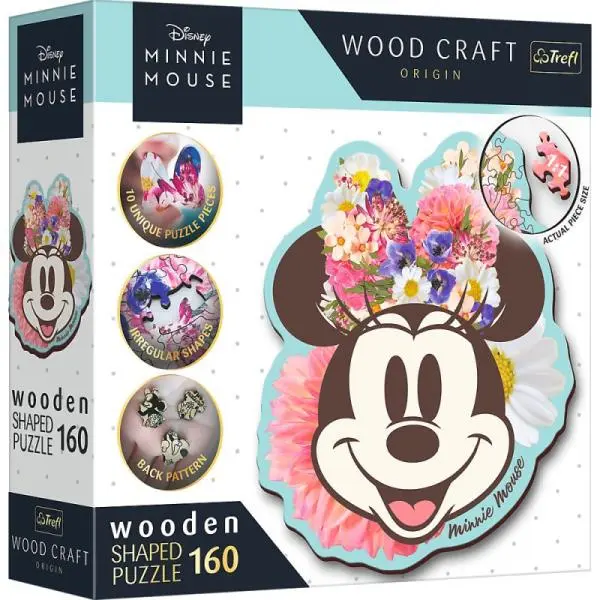 Trefl Dřevěné puzzle 160 dílků Disney Myška Minnie