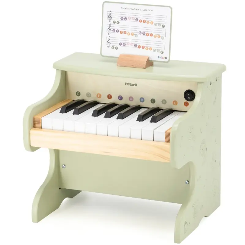 PolarB Dětské dřevěné piano zelené
