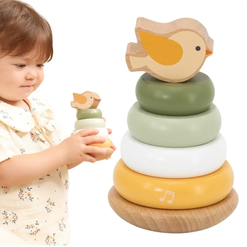 Viga PolarB dřevěná vzdělávací pyramida ptáček