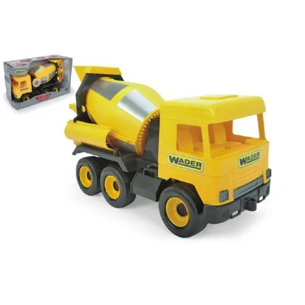 Wader Auto middle Truck domíchávač plast 40 cm žlutý