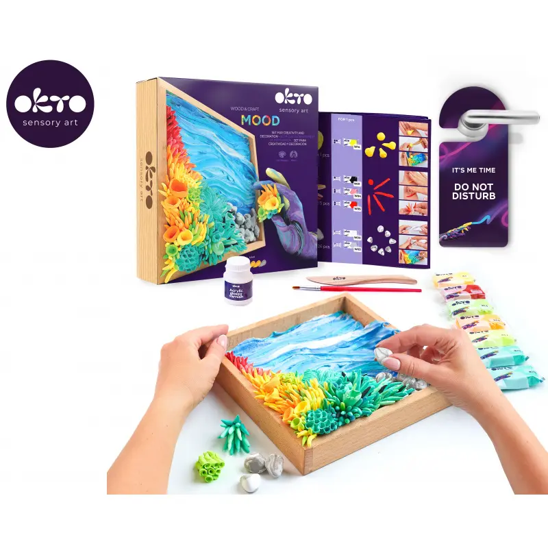 Okto 3D obraz modelovací set motiv "Klidný oceán" 21x21 cm