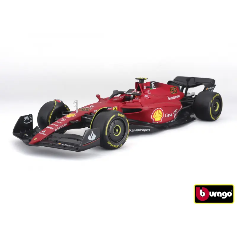 Bburago 1:18 formula F1 Ferrari Scuderia F1-75 (2022) nr.55 Carlos Sainz with driver