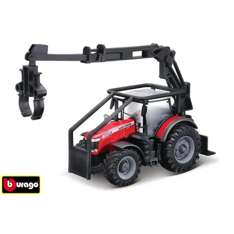 Bburago farm traktor 10cm Massey Ferguson 8740S lesní traktor