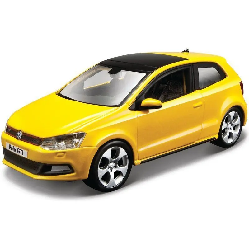 Bburago - Auta HOBBY, Volkswagen Polo GTI Mark 5, žlutá 1:32