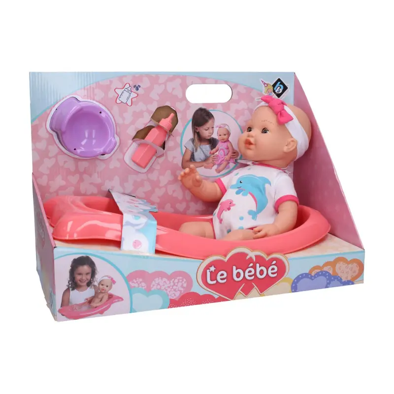 Panenka čurající set s vaničkou 41cm