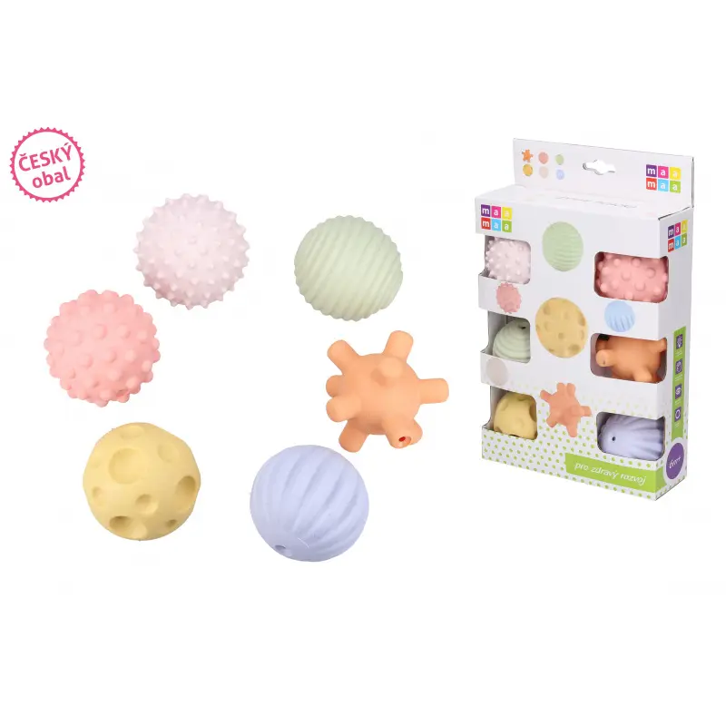 Maamaa měkké míčky pískací set 6 ks 5,5 cm