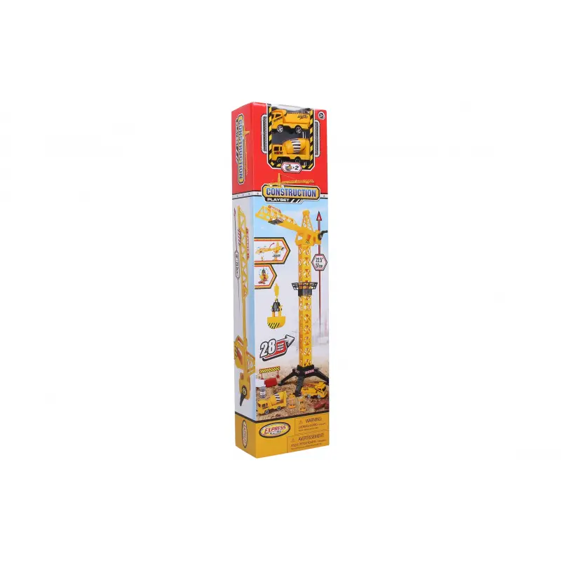 Jeřáb se 2 stavebními auty 57 cm