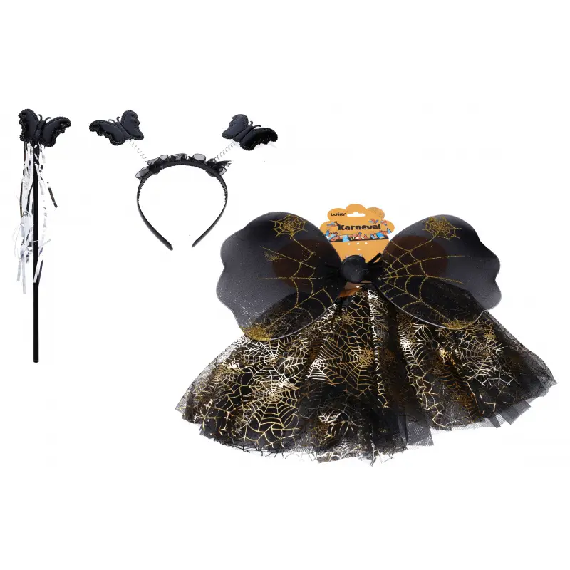 Set karneval motýl černý