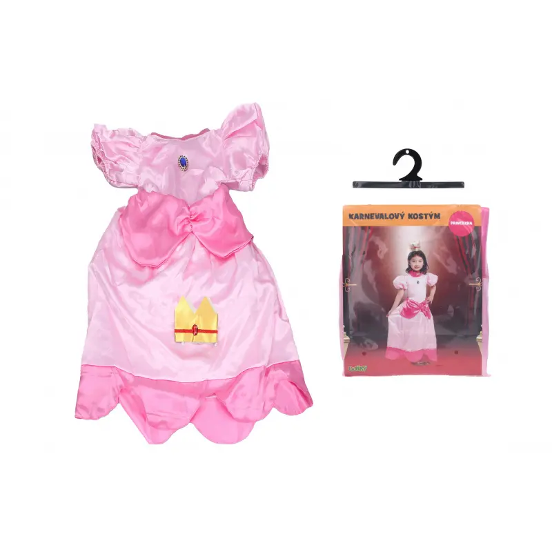Set karneval princezna růžová velikost M 110-120cm