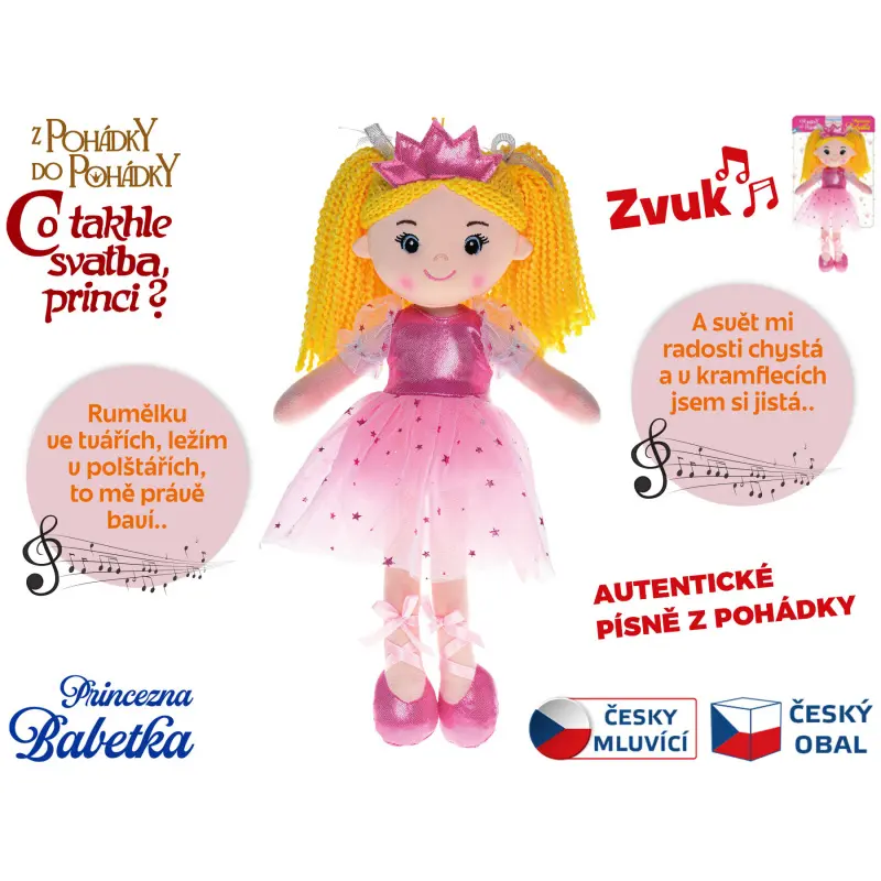 Panenka princezna Babetka 35cm česky zpívající