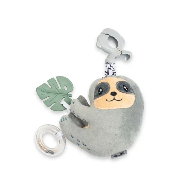 Lenochod plyš s klipem New Baby Sloth 15 cm