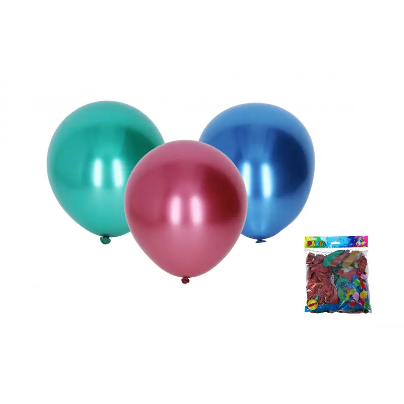 Balónek nafukovací 25cm chromový