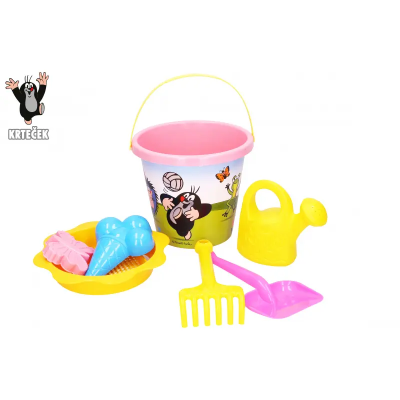 Písek sada Krtek velká 3,5 L růžová