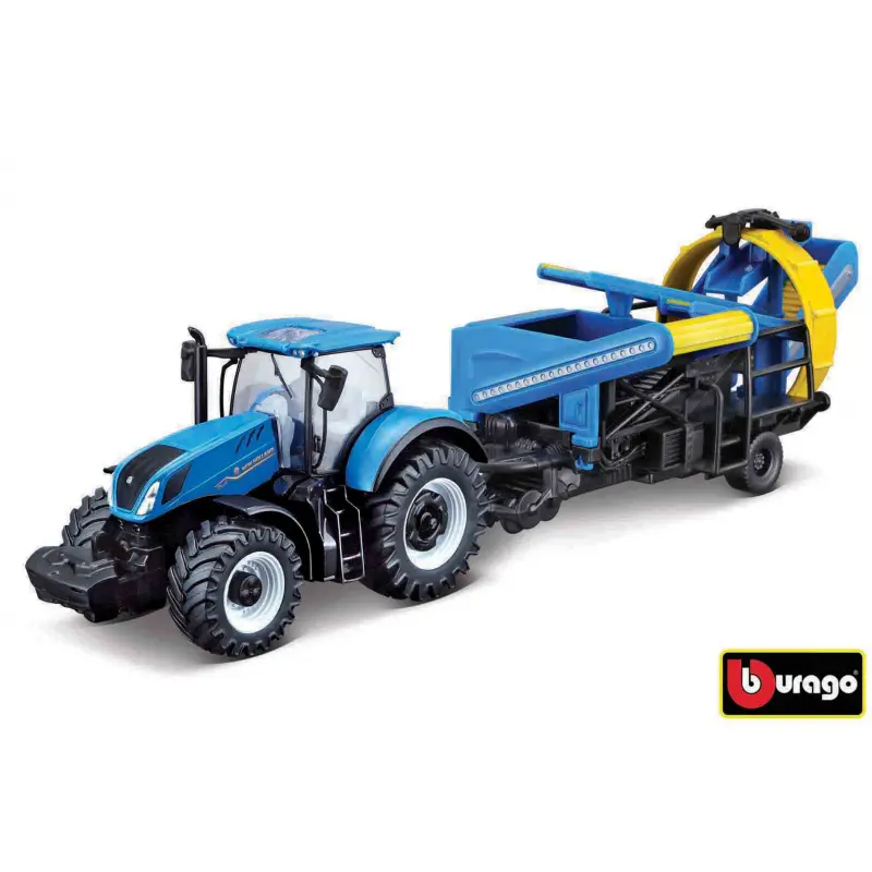 Bburago - FARMLAND, New Holland T7.315 HD s kultivátorem, 10 cm