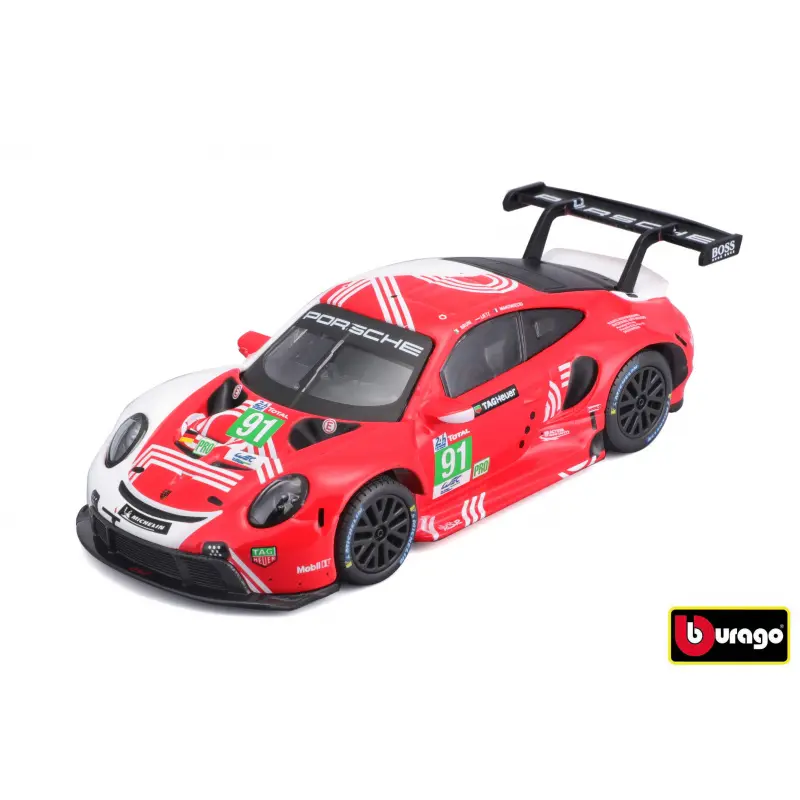 Bburago 1:43 racing porsche 911 RSR LM 2020 v dekorativním boxu