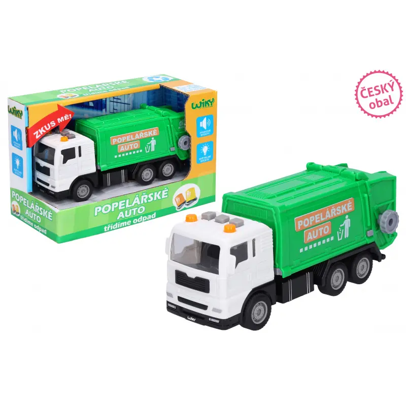 Auto popelářské s efekty 17 cm