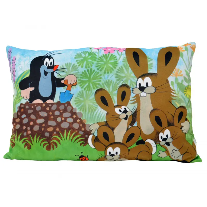 Polštářek krtek 45x30 zajíci