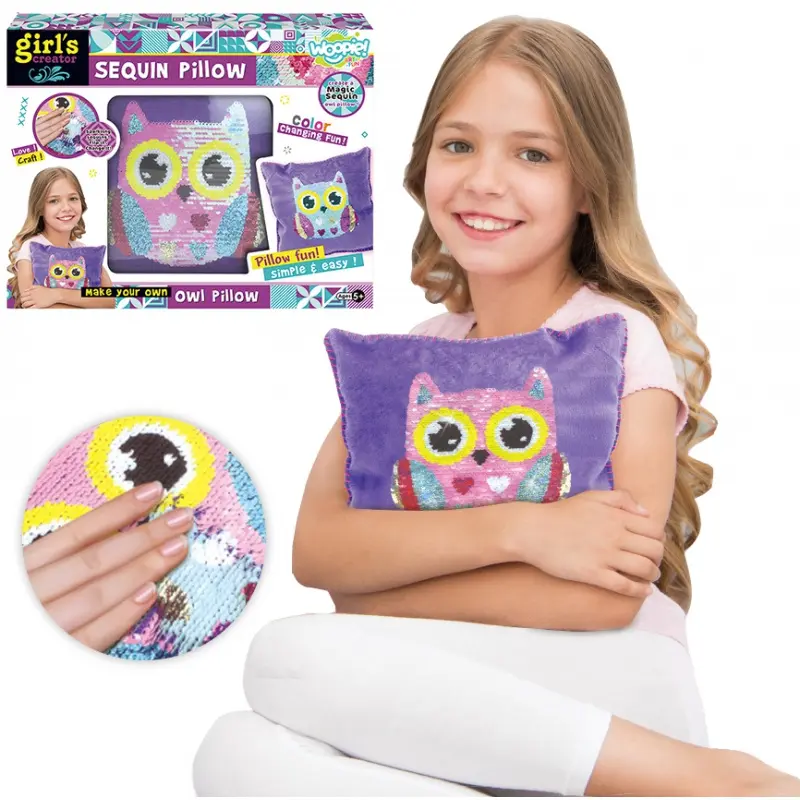Woopie ARTFUN Kreativní sada polštáře zdobení sova