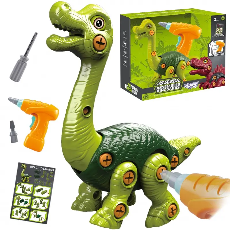 Woopie montovací dinosaurus + vrtačka 31 ks