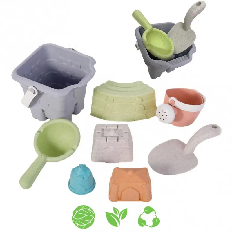 Woopie GREEN Sada do písku v kbelíku 8 ks