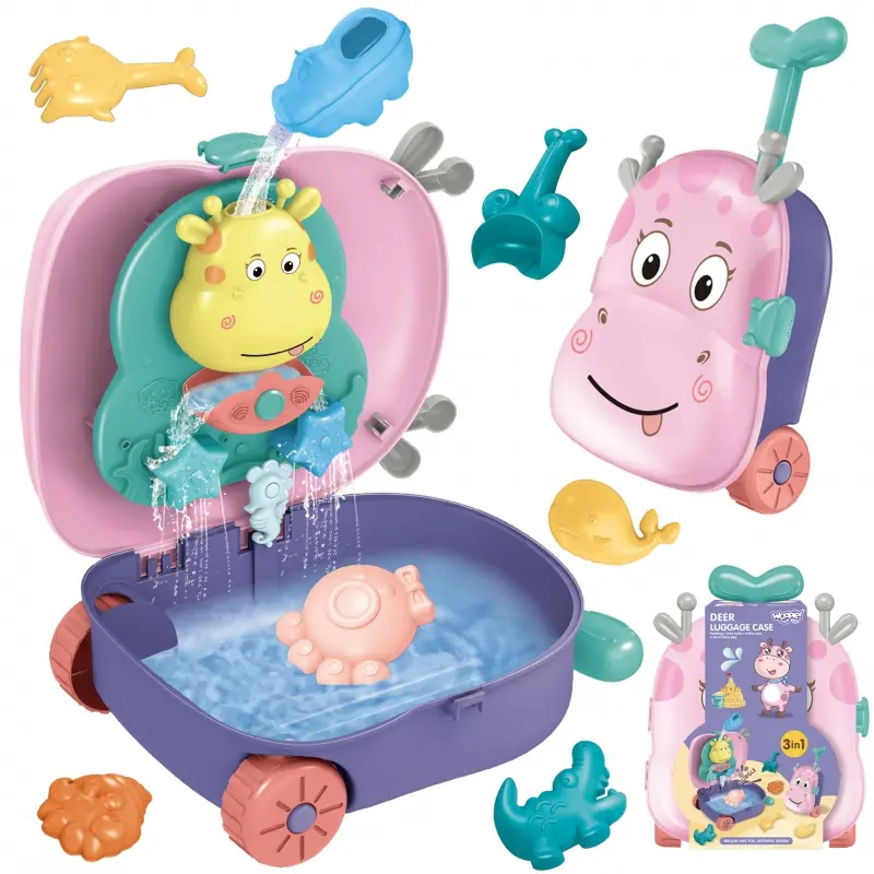 Woopie Sand Set 3v1 Kufřík jelen + hračka do vody