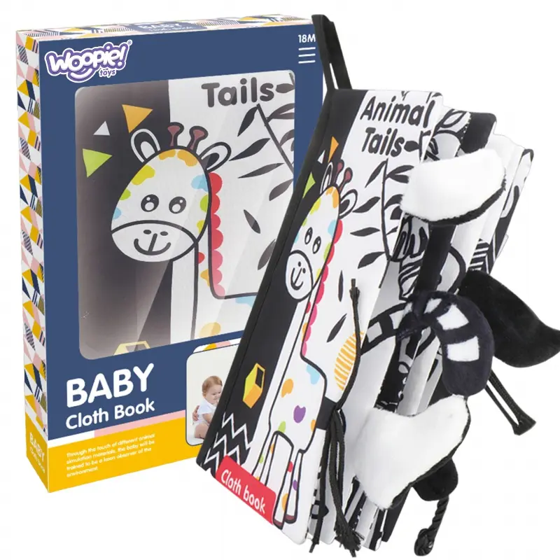 Woopie BABY Kontrastní smyslová kniha pro miminka