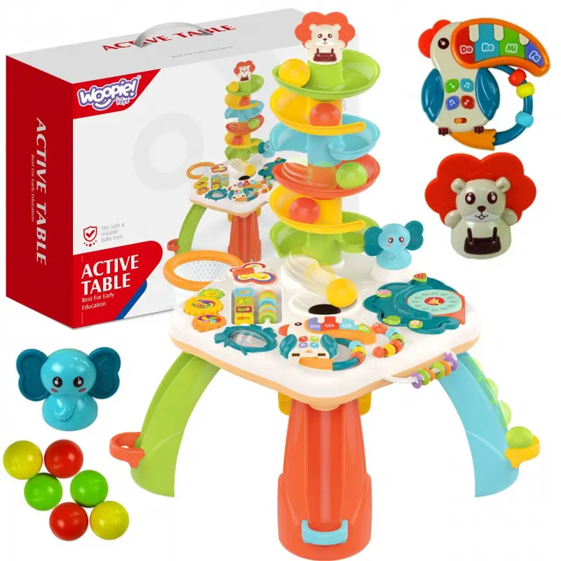 Woopie Vzdělávací stolek Baby Active Table | Interaktivní hrací stůl pro děti s aktivitami a zvuky