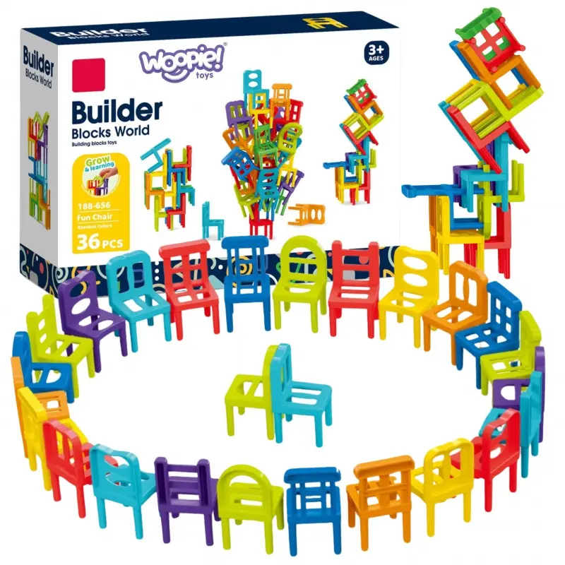 Woopie Block Puzzle Balanční židle 36 ks