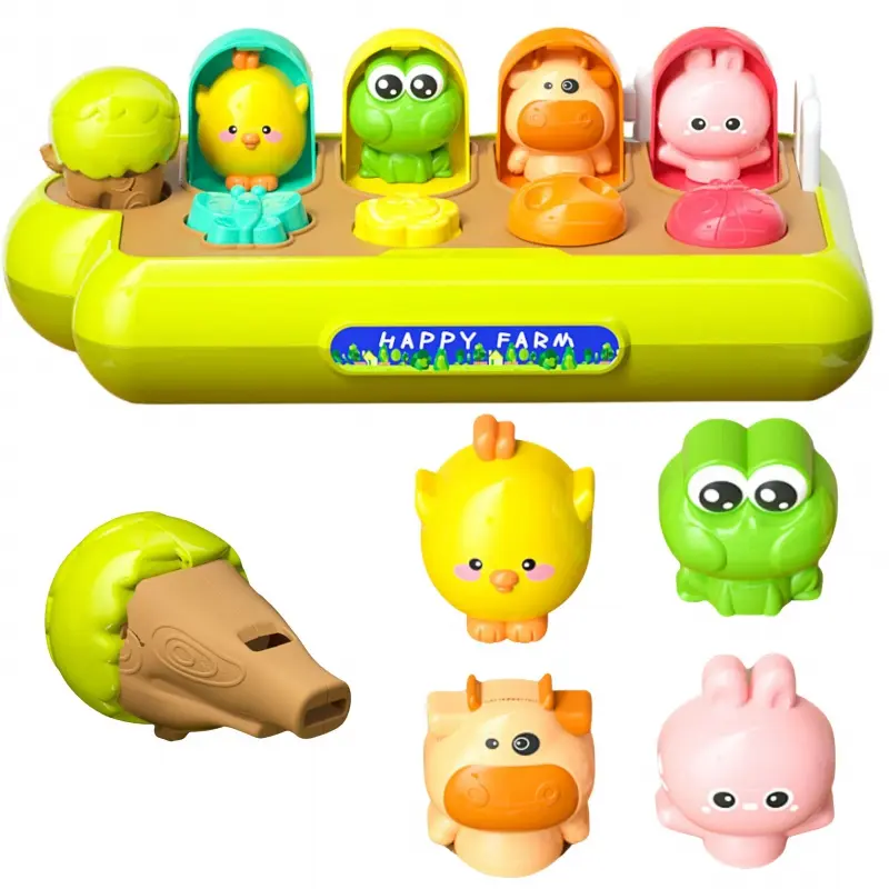 Woopie Vzdělávací hračka Pop-Up Zvířátka Happy Farm