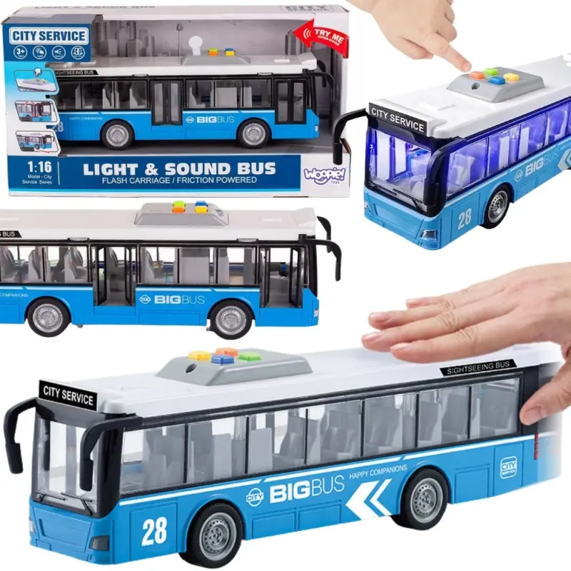 Woopie autobus městský interaktivní elektrický 1:16