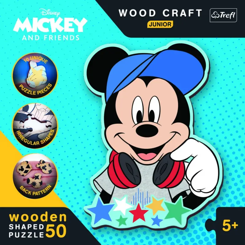 Zapf Creation Dřevěné puzzle junior V Mickeyho světě 50 dílků