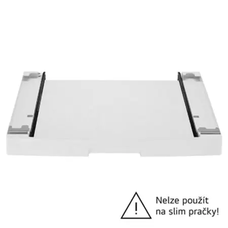 Mezikus pro pračky LG s hloubkou 55 - 65 cm - DSTWH - Spojovací díl pro pračku a sušičku s výsuvem - Bílá