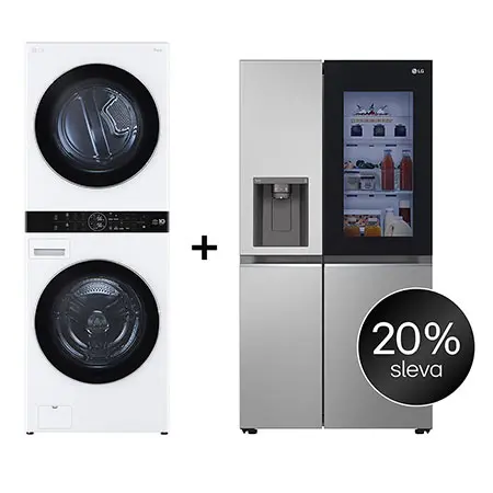 SET - LG WashTower WT1716WWF + Chladnička InstaView™ GSGV80PYLD
