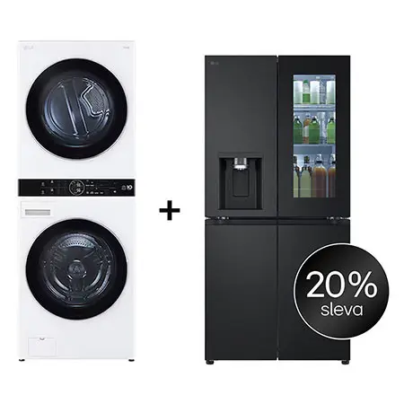 SET - LG WashTower WT1716WWF + Chladnička InstaView™ GMG860EPBE