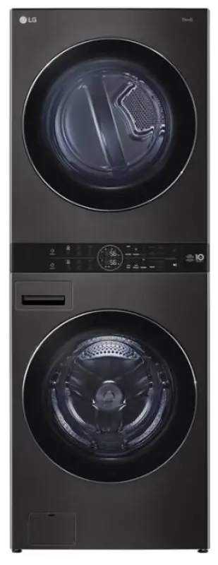 LG WashTower, Černá/šedá,17/16 kg, 1100 ot./min, TurboWash™360°