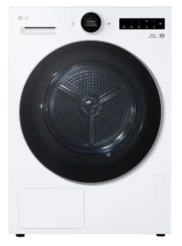 AI Sušička LG - 9 kg - AI DUAL Inverter Heat Pump™ -ThinQ™- Bílá