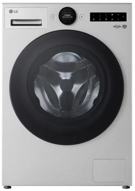 Parní pračka LG - 11 kg - A-40% - 1400 ot./min - Direct Drive™ - AI DD™ -Stříbrná