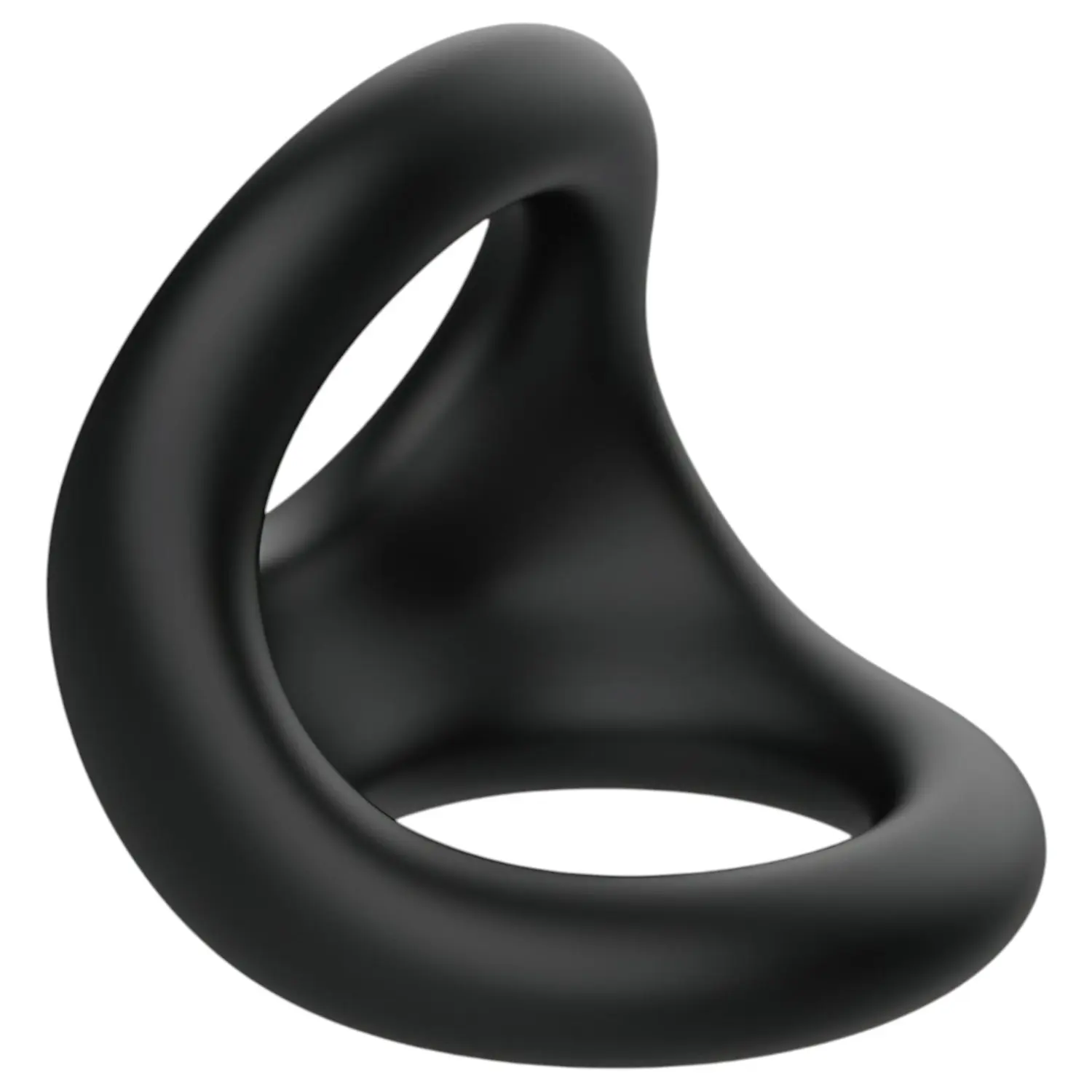 Pulselock Taur - tvarovaný kroužek na penis a varlata (černý)