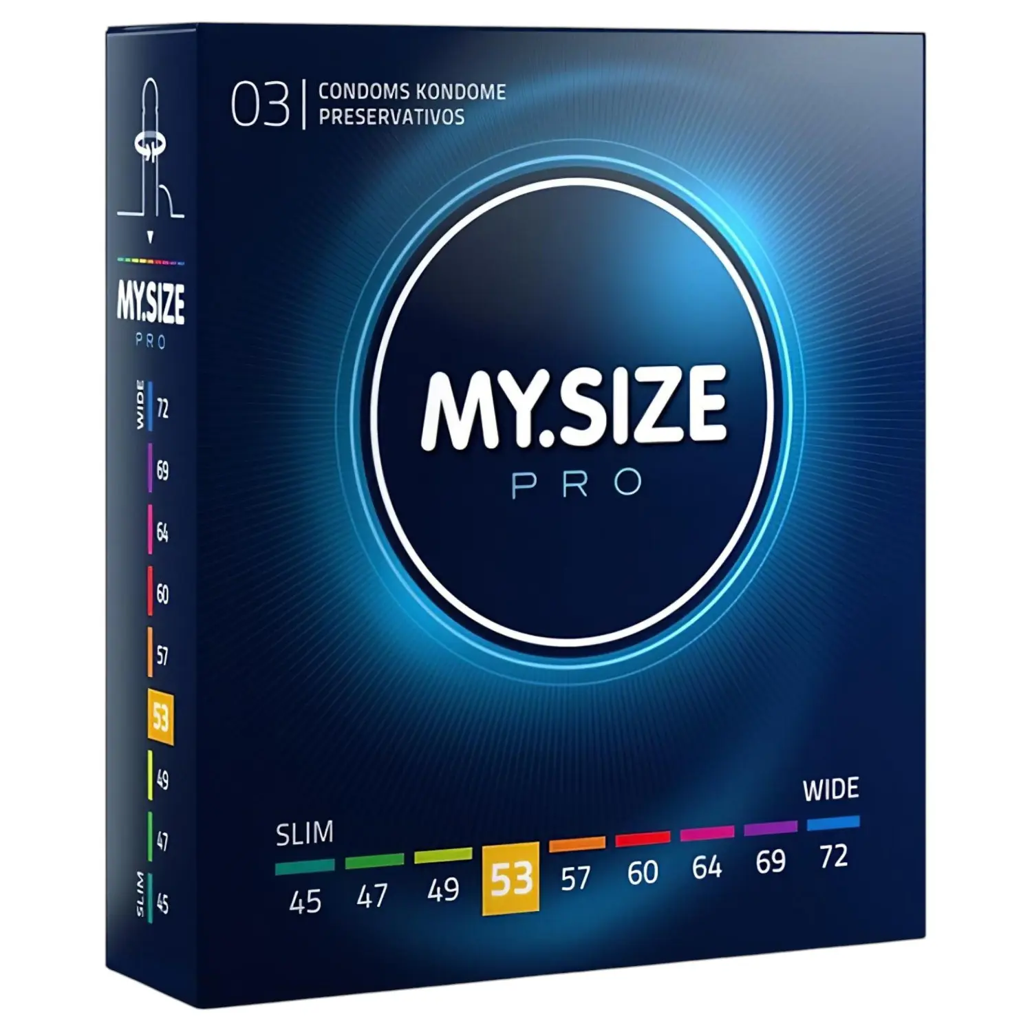 My.Size PRO - kondom na míru - 53 mm (3 ks)