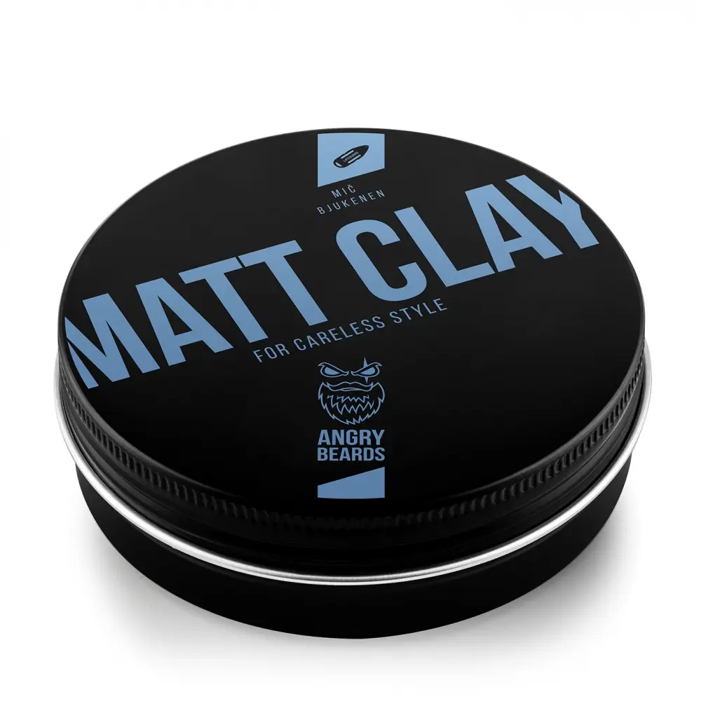 Matující jíl na vlasy Angry Beards Matt Clay Mič Bjukenen - 100 g (AB-HR037-019MB-100-2408) + dárek zdarma