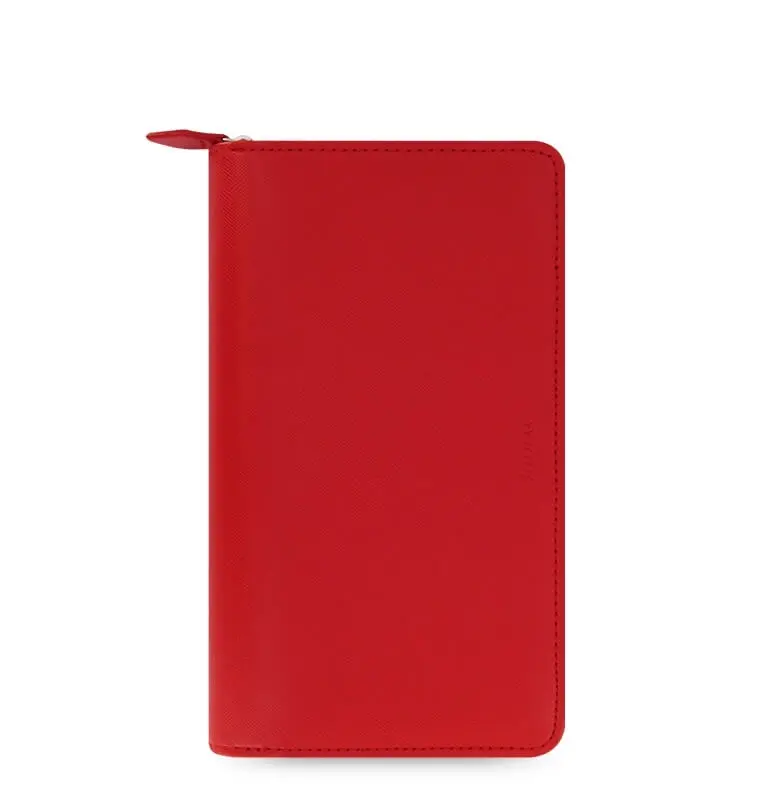 Filofax Saffiano Compact Zip - diář A6 - červený