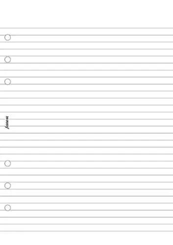 Poznámkový blok, linkovaný náplň A5 k diářům Filofax