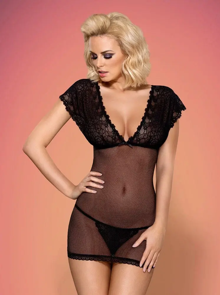 Košilka 821-CHE chemise - Obsessive černá