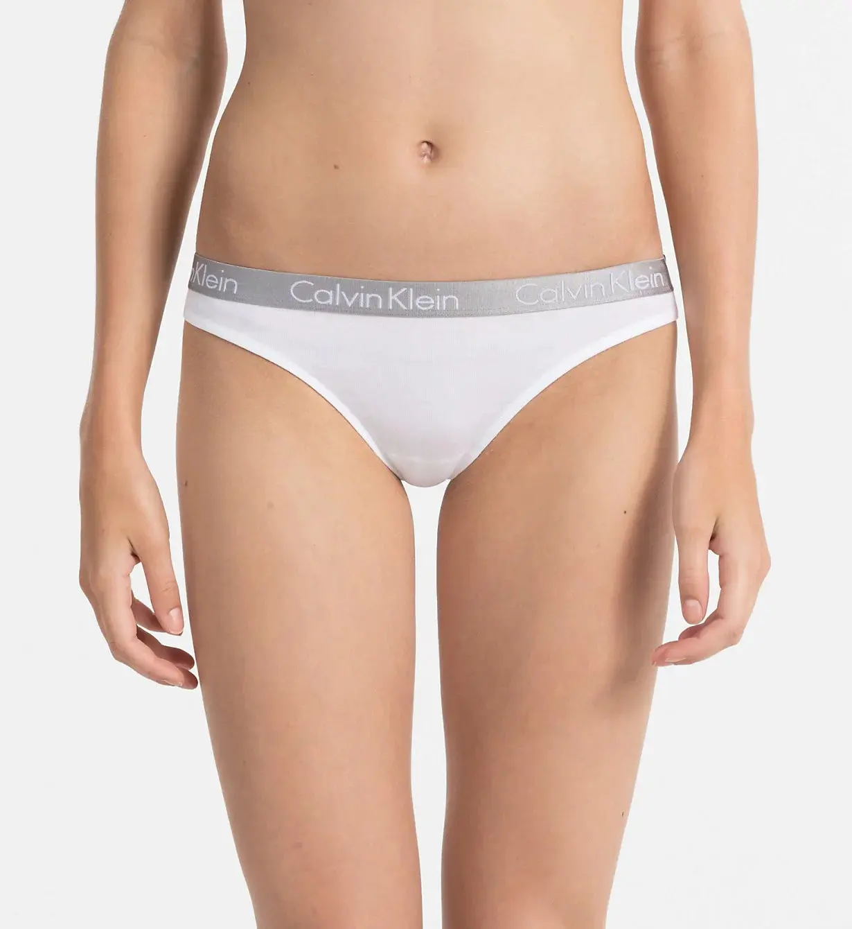 Tanga QD3539E-100 bílá - Calvin Klein bílá XL